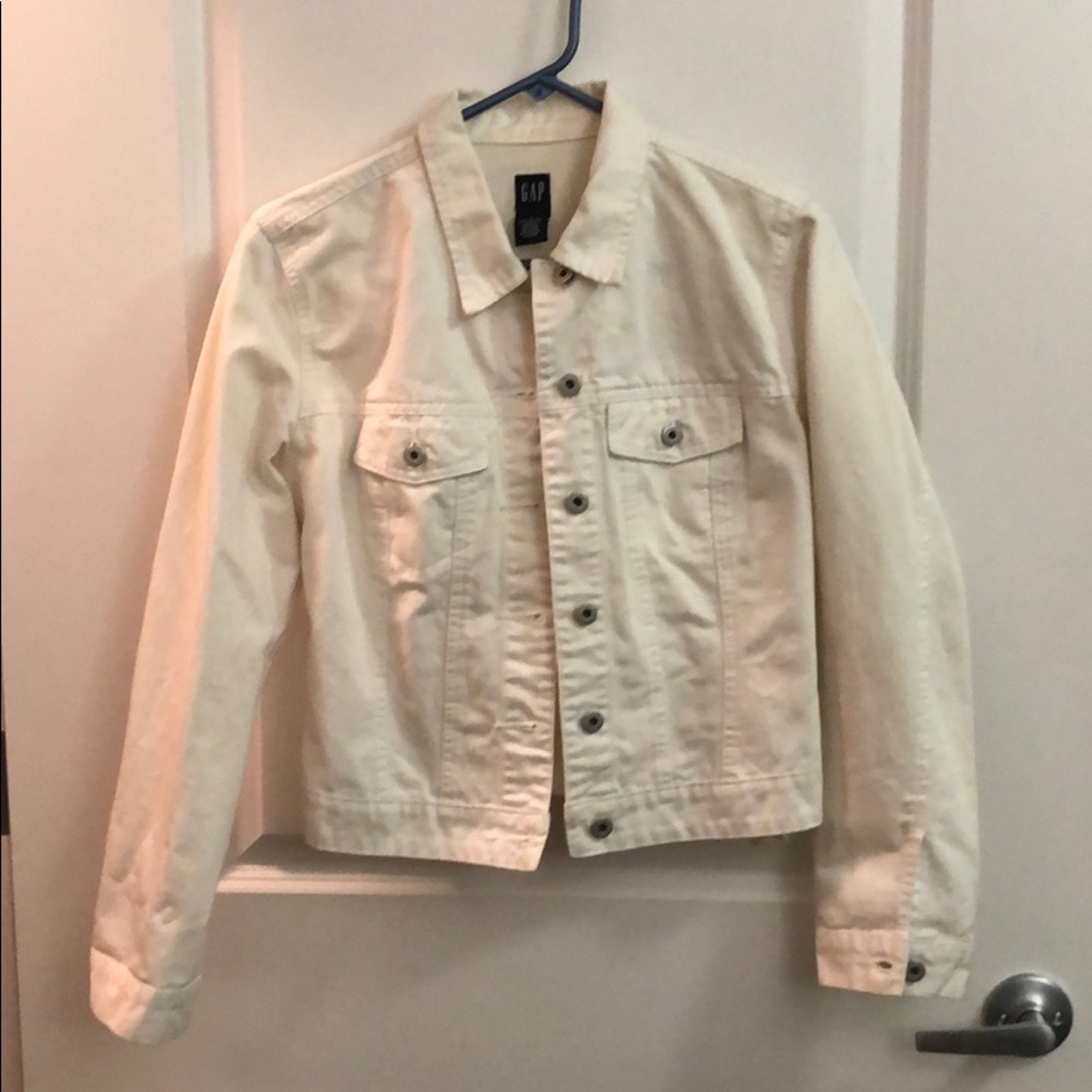 Vintage 90s GAP white jean jacket